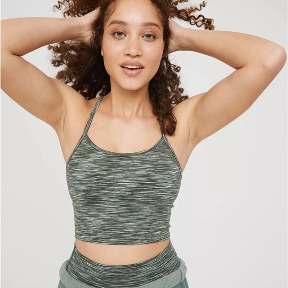 aerie Other - Aerie ROYAL PALM The Hugger Ombre Racerback Sports Bra